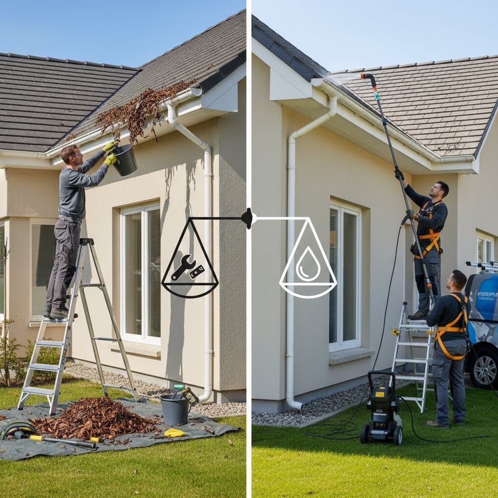 Featured image for The Real Cost of Spring Gutter Cleaning: DIY or Pro?
