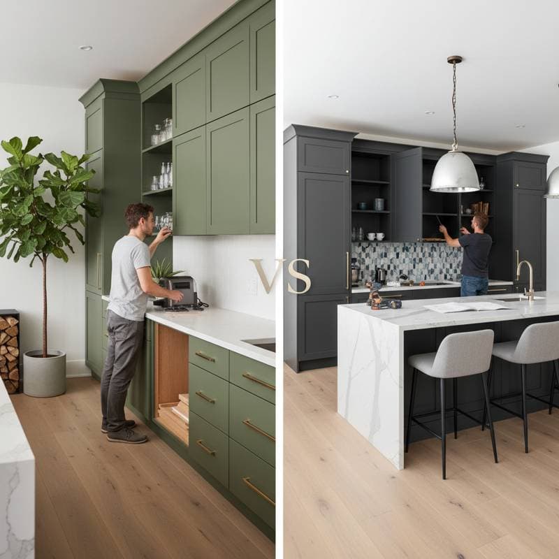 Featured image for Reface or Replace: Kitchen Cabinet Costs in 2025