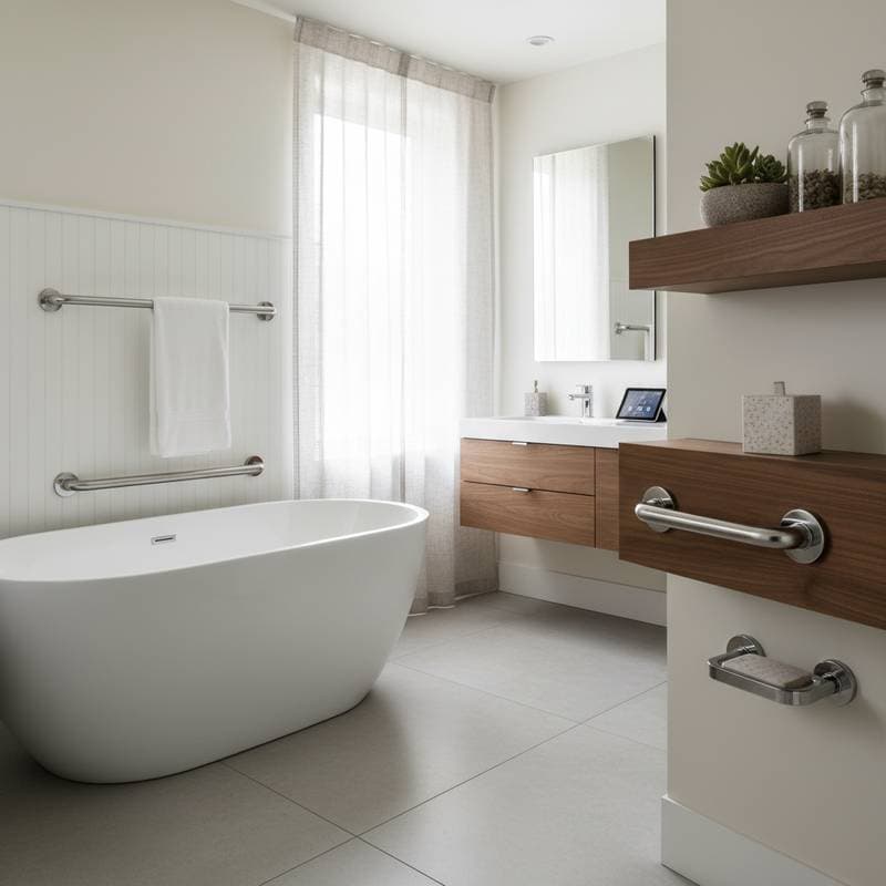 Featured image for Hidden Grab Bars That Look Like Bathroom Décor