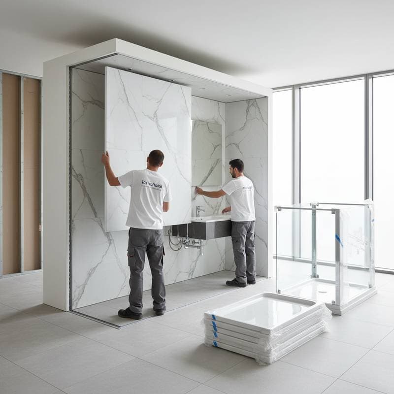 Featured image for 3-Day Modular Bathrooms Replace Week-Long Renos