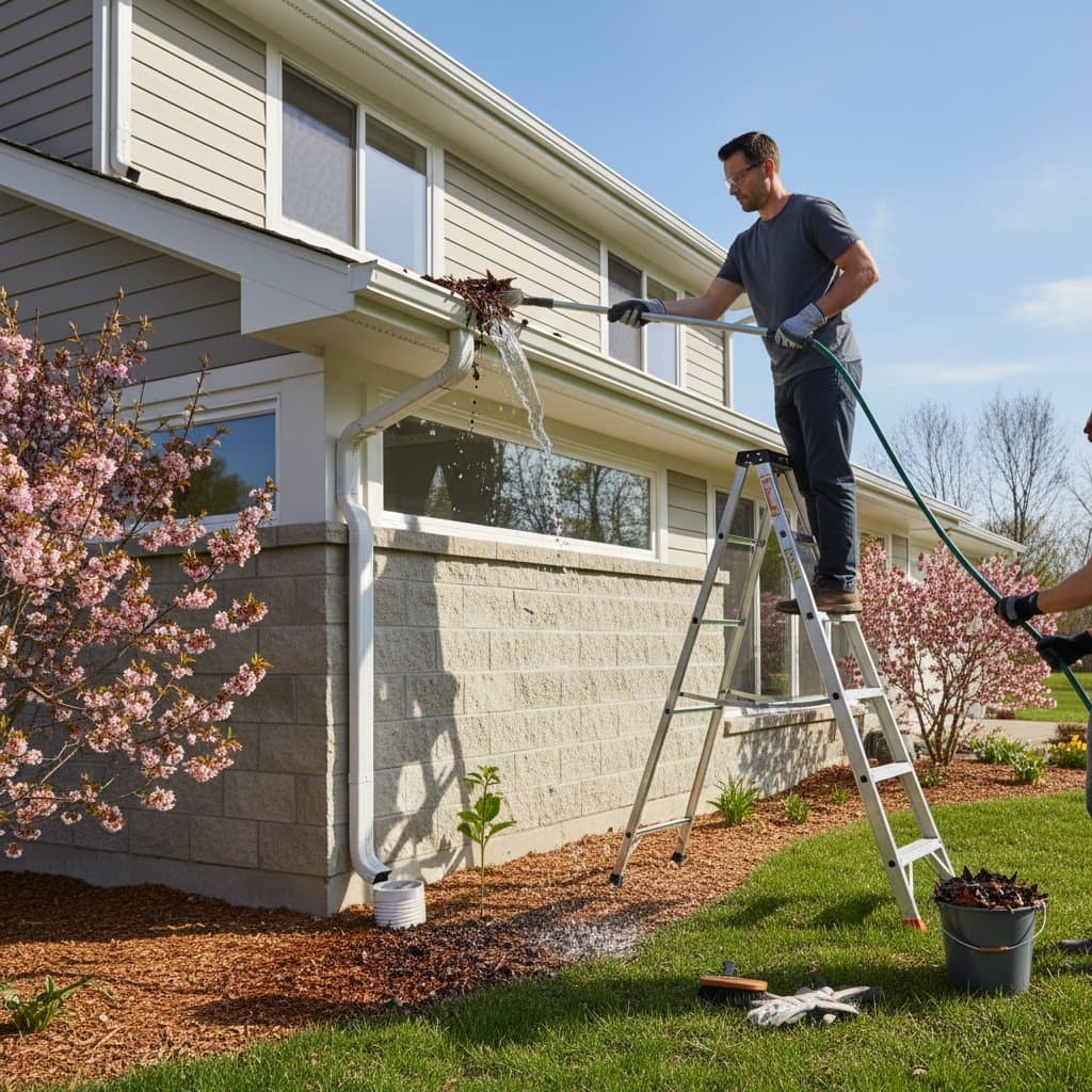 Featured image for Spring Gutter Cleaning Prevents Foundation Damage