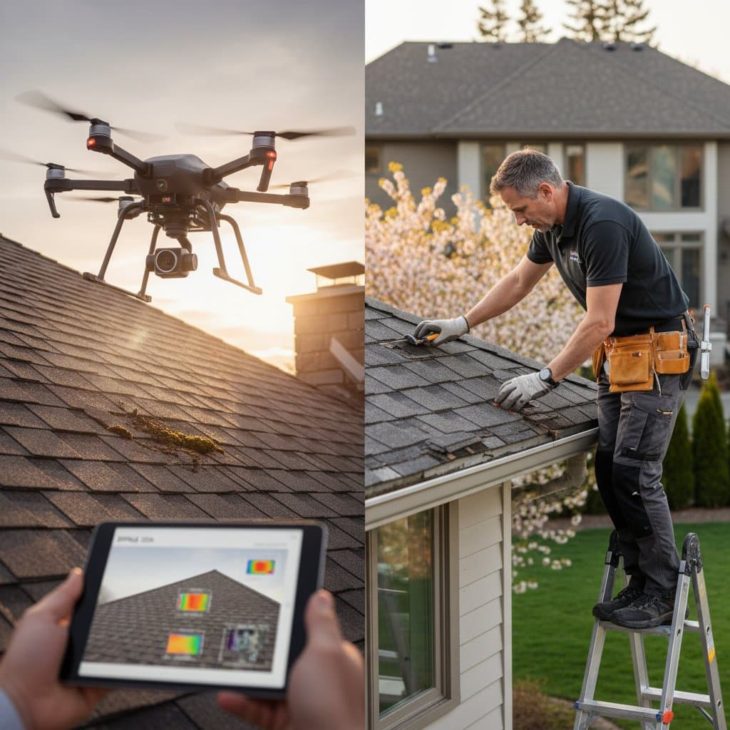 Featured image for Spring Roof Checks: When Drones Help and When You Need a Pro