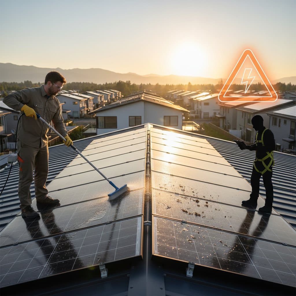 Featured image for When DIY Solar Cleaning Becomes a Safety Risk