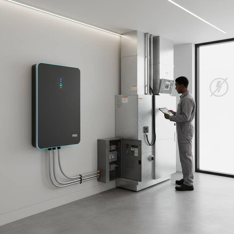 Featured image for Battery Backup Keeps HVAC Running During Blackouts