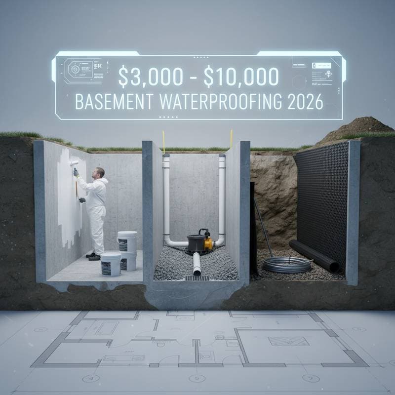 Featured image for Basement Waterproofing Costs $3K-$10K in 2026